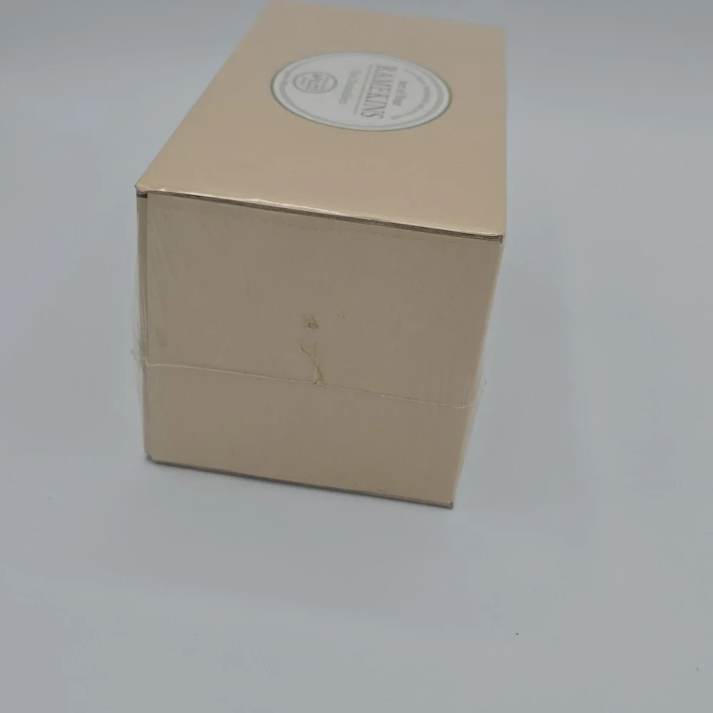 Williams Sonoma White Apilco Ramekins in a Boxed Set of 4 French White Porcelain